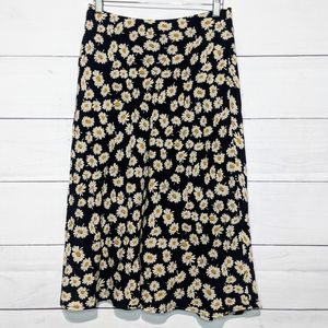 Rails London Daisy Print Midi Slip Skirt
